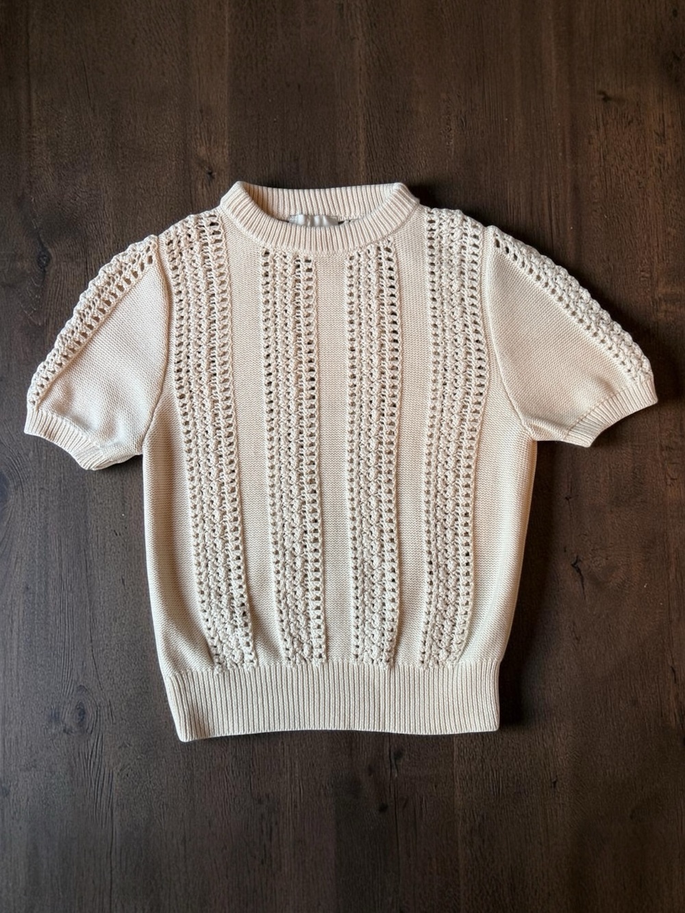 Women’s Cream Knit Sweater Top